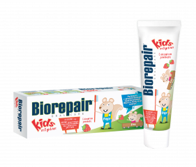 Biorepair Kids Strawberry Зубная паста с экстрактом земляники для детей от 0 до 6 лет