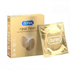 Презервативы Durex RealFeel, упаковка, 3 шт.