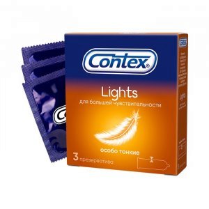 Купить Презервативы Contex Lights особо тонкие 3 шт. 12 шт.